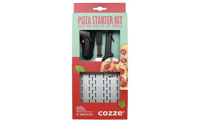 Cozze Gavesæt Med Pizzaspade - Termometer & Pizzaskære 3 Dele