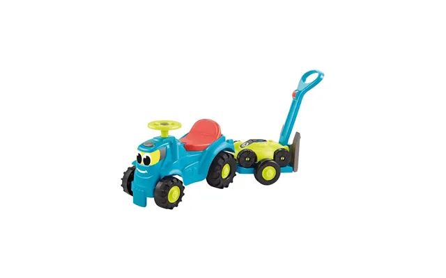 Ecoiffier Tractor With Trailer And Lawn Mower