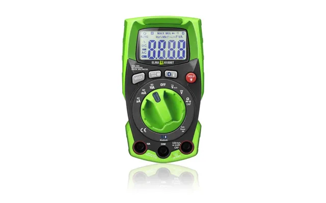 Elma Instruments Elma 6100bt Ip65 Sand Rms Multimeter Med Bluetooth App Og Indbygget Kraftig Led Lommelygte