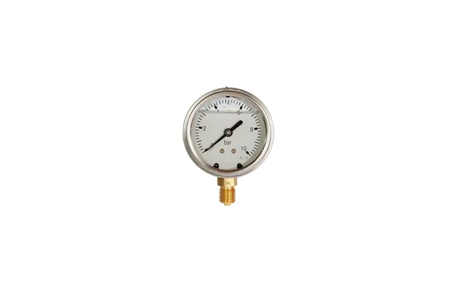 Erik Færgemann Manometer 1 2xø100 0-16 Bar - Nedadrettet Studs Med Glycerin
