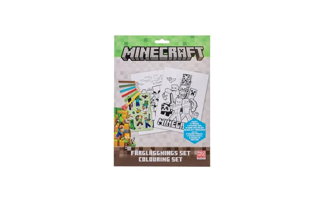 Euromic Minecraft Coloring Set W 6 Col. Pencils Sticker