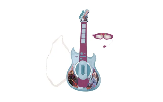 Frozen Electronic Lighting Guitar With Mic In Glas