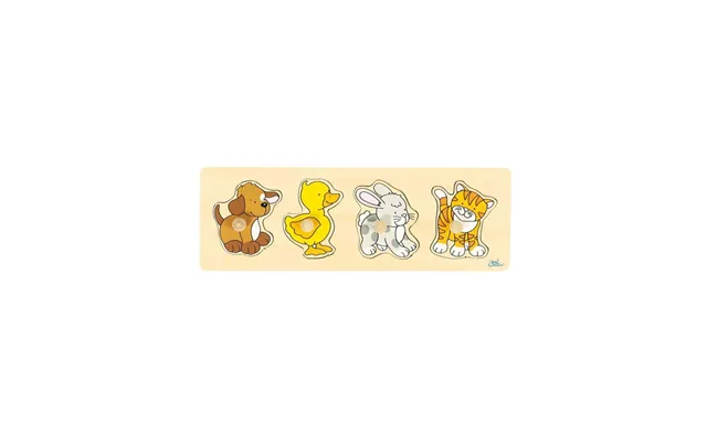 Goki Wooden Bubble Puzzle Dog Duck Rabbit Cat
