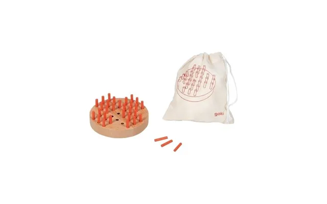 Goki Wooden Solitaire Game In Cotton Storage Bag