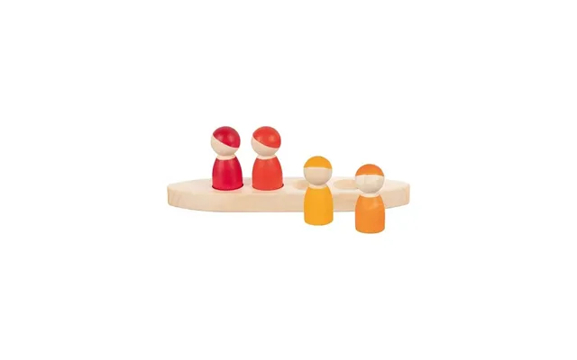 Goki Wooden Toy Figures In A Boat 5 Pcs.