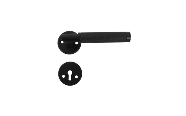 Home It Door Handle Knurled L-handle 19 Mm. Matte Black
