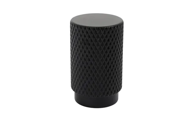 Home It Knurled Slim Furniture Knob Ø17x26 Mm Matte Black 2 Pcs
