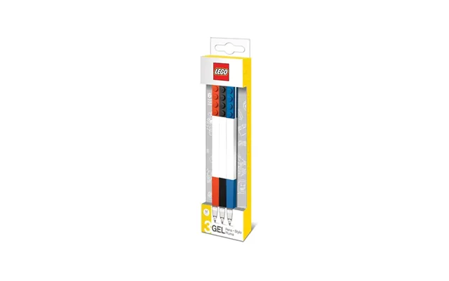 Lego Stationery Gel Pens 3 Pcs. Red Blue & Black