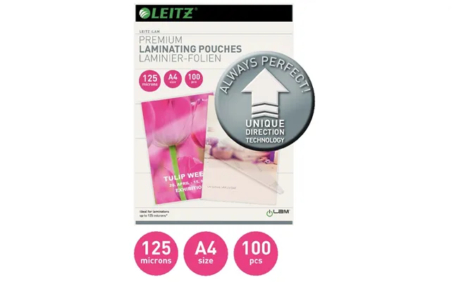 Leitz Lamineringslomme A4 Udt 125mic. Æske 100