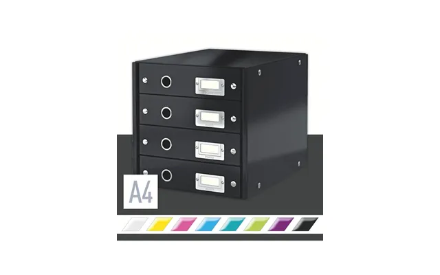 Leitz Skuffekabinet Click & Store Wow 4 Skuffer Sort