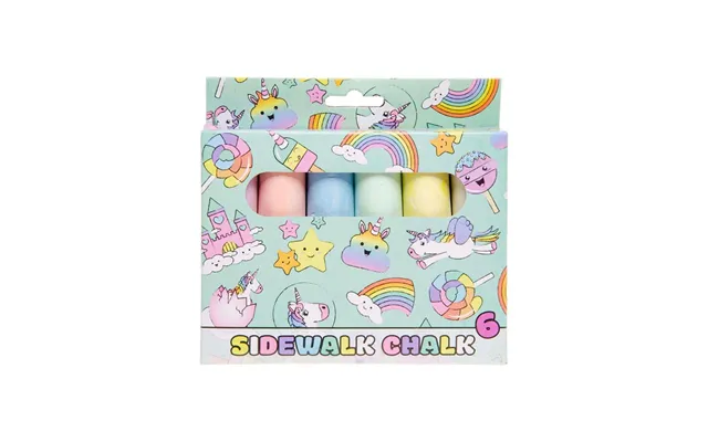 Lg-imports Sidewalk Chalk Unicorn 6 Pcs.