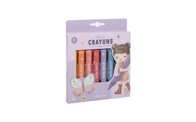 Little Dutch Wax Crayons Rosa - 8 Pcs.