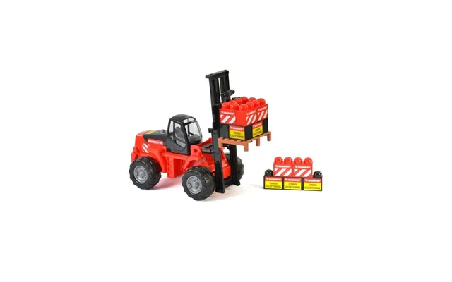 Mammoet Toys Mammoet Forklift With Building Blocks