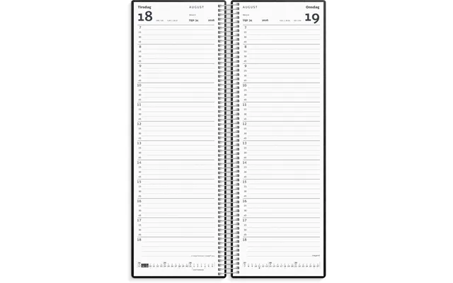 Mayland Spiralnoteringskalender Dag Sort Pp-plast 2026