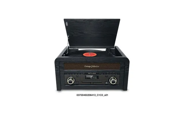 Muse Mt-115 W Turntable Micro System Fm Bt Cd Usb Retro - Pladespiller Sort