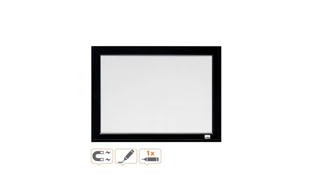 Nobo Lille Magnetisk Whiteboard Med Sort Ramme 58,5x43 Cm - Sort
