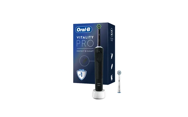 Oral-b Eltandbørste Vitality Pro Sort Ekstra Tandbørstehoved