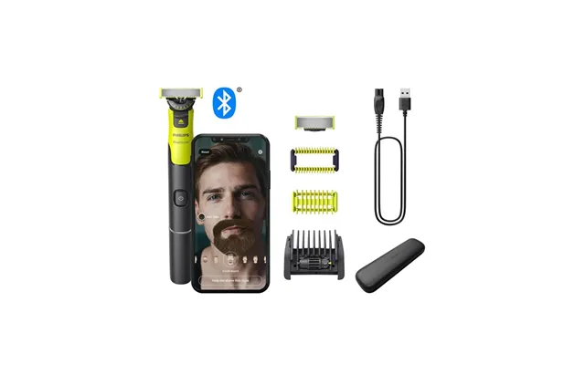 Philips Skægtrimmer Oneblade 360 Med Tilslutning Til Ansigt Og Krop