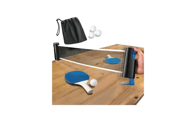 Pro Bordtennis Sæt - Flex Net Med 2 Bat Og Bolde