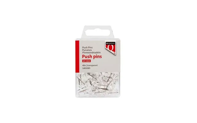 Quantore - Pushpins Transparent 40 Pcs.