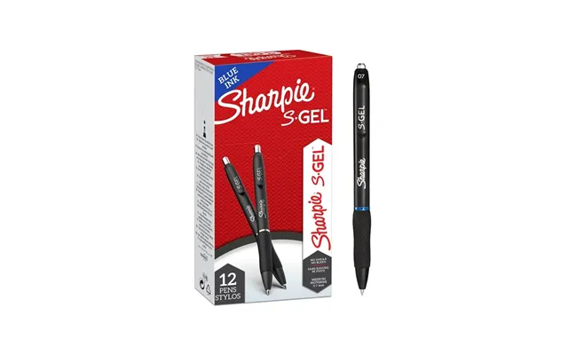 Sharpie S-gel Gelpenne Medium Spids 0,7 Mm Blåt Blæk 12 Styk