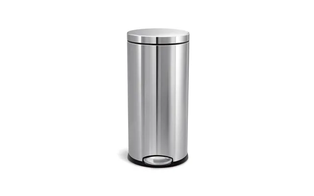 Simplehuman 30l Rund Pedalspand - Børstet Rustfrit Stål