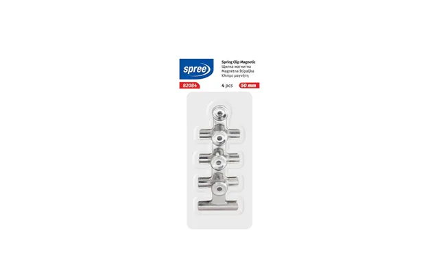 Spree Papirklemme Bulldog M Magnet 50 Mm 4 Stk