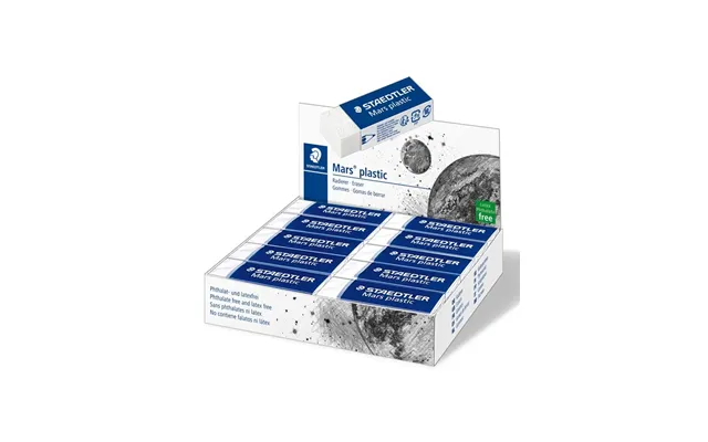 Staedtler Mars Plastic Viskelæder 65x23x13mm - Æske 20 Stk