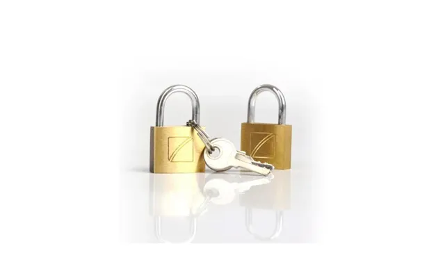 Staples 2 X Security Suitcase Padlock 20 Mm - Solid Brass