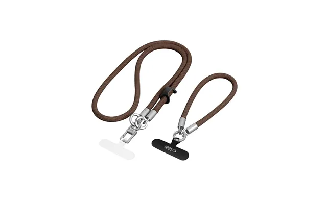 Tech-protect C10s Crossbody Phone Lanyard 114 Cm Wrist Lanyard 31 Cm - Brown-titanium