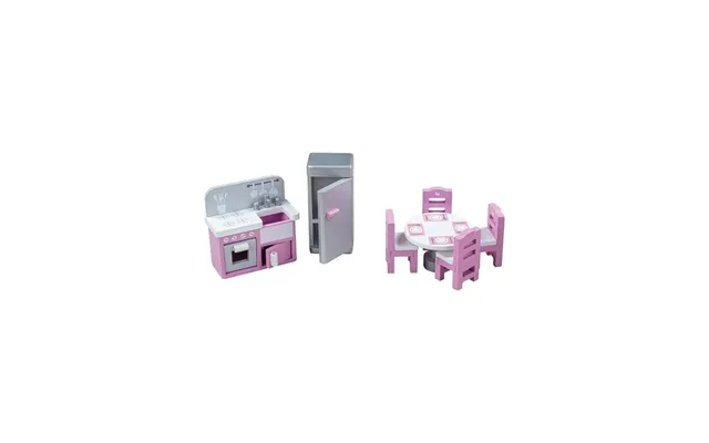 Tidlo Wooden Dollhouse Furniture Kitchen 9 Pieces.