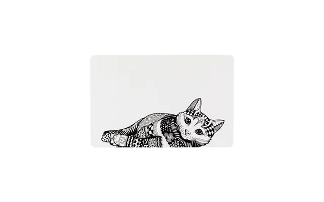 Trixie Place Mat Cat 44 × 28 Cm White Black