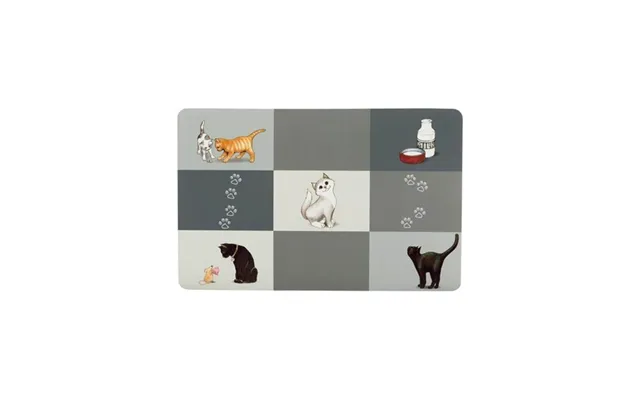 Trixie Place Mat Patchwork Cat 44 × 28 Cm Grey
