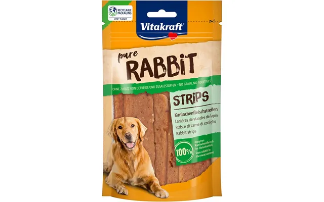 Vitakraft Pure Rabbit Strips Kaninkødsstrimler 80g