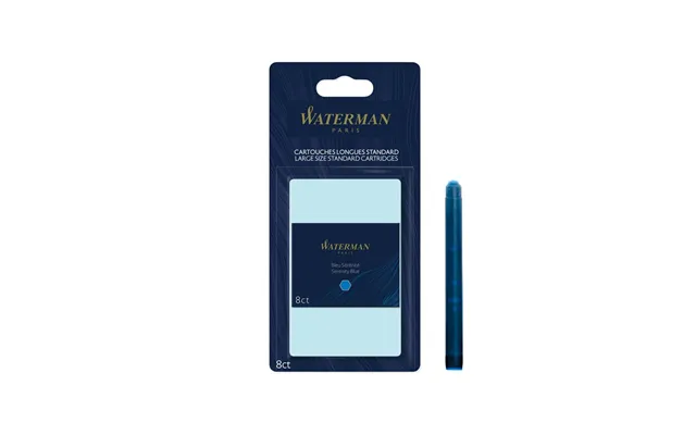 Waterman Fountain Pen Blækpatroner Lang Serenity Blue 8 Antal Blisterpakning