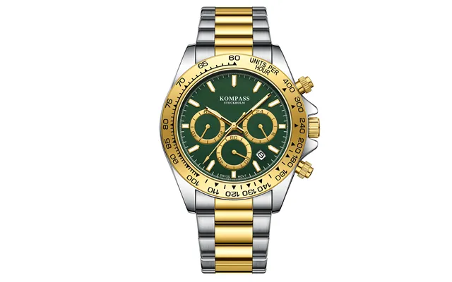Kompass Chronorace Silver Gold Green
