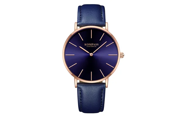 Kompass Classique Ultra-thin Rose Gold Blue