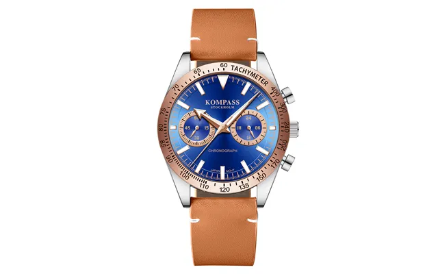 Kompass Skyborne Chronograph Silver Rose Gold Brown Blue