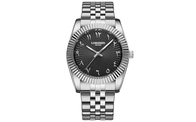 Lorenzo Starburst Arabic Silver Black