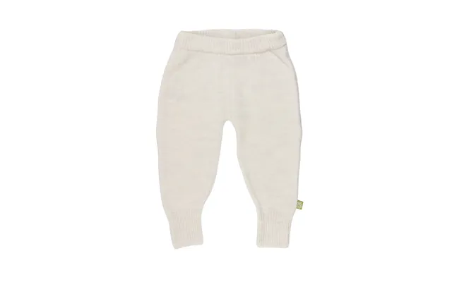 Nui Organics Baby Strikbukser I Merinould Råhvid