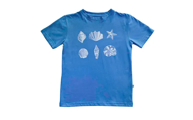 T-shirt Med Hvide Strandskaller - Blå