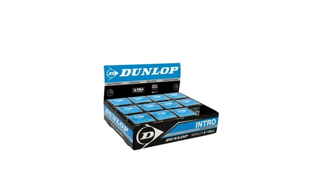 12 Stk. Dunlop Intro Squashbolde 1 Blå Prik