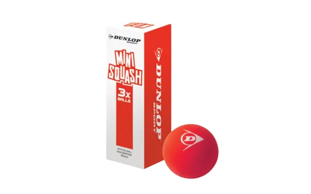 Dunlop Fun Mini Squashbolde Rød - 3-pak