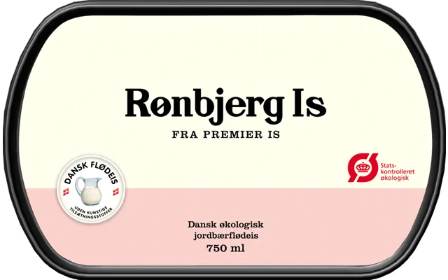 Flødeis Jordbær