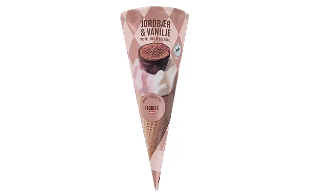 Isvaffel M Flødebolle