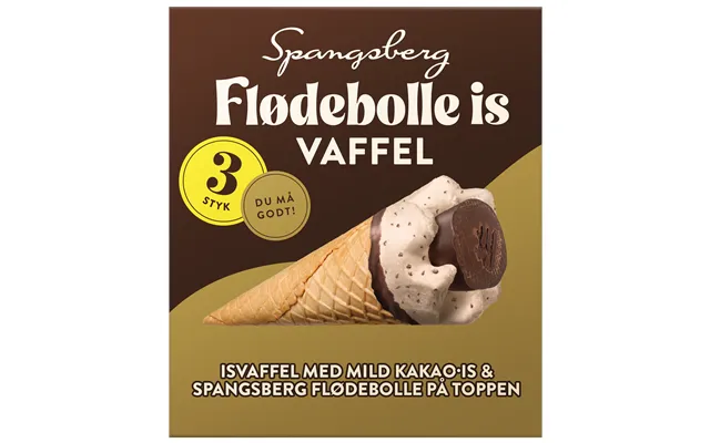 Isvaffel M.flødebolle