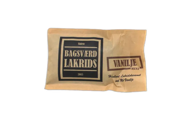 Bagsværd Lakrids Hel Plade Lakrids Vanilje Mini - 40g.
