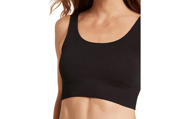 Boody Ribbed Seamless Bra Sort Str. L
