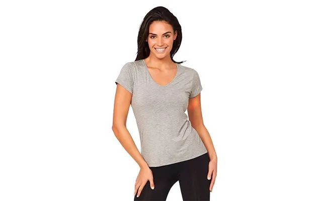 Boody Women S V-neck T-shirt Lysegrå Str. L