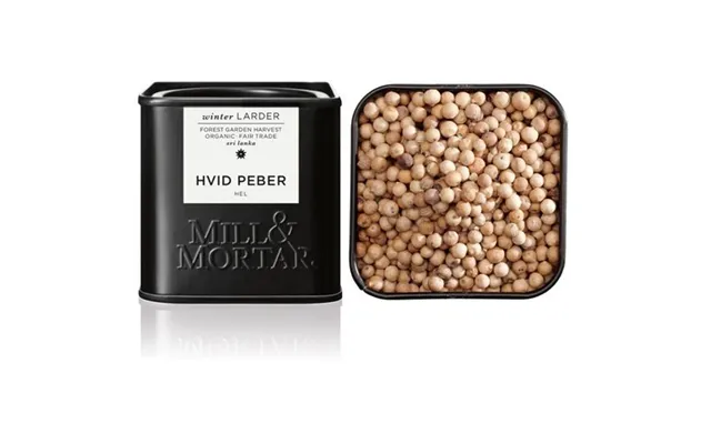 Mill & Mortar Hvid Peber Hel Ø - 50g.